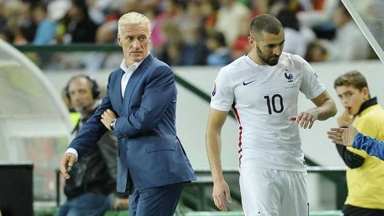 Didier Deschamps anggap kondisi Karim Benzema cukup membaik dan siap bela Prancis di Euro 2020. Copyright: © Football5star