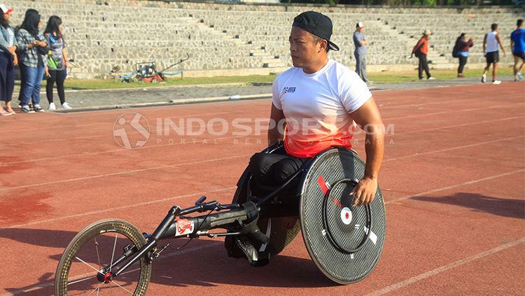 Atlet-atlet para-atletik Indonesia berlatih jelang Asian Para Games 2018 lalu. Copyright: © Abdurrahman.R/INDOSPORT