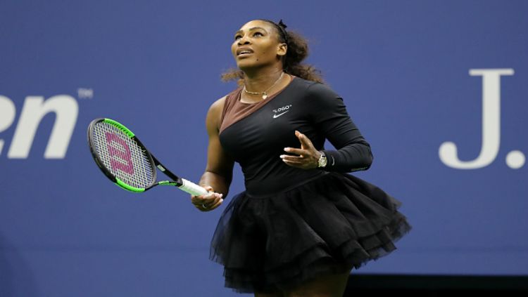 Serena Williams di final AS Terbuka 2018 melawan Naomi Osaka. Copyright: © Getty Images