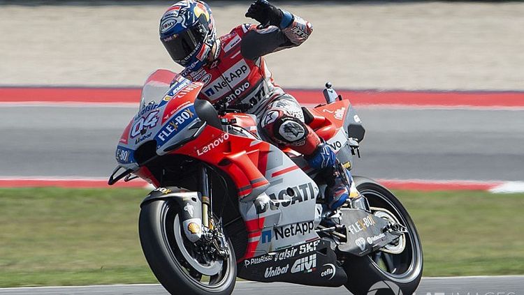 Andrea Dovizioso setelah memastikan juara di MotoGP San Marino 2018. Copyright: © Motorsport