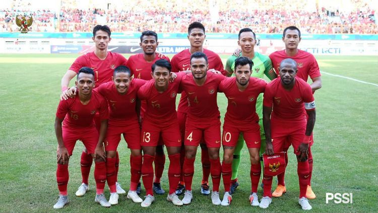 Skuat Timnas Indonesia saat hadapi Mauritius. Copyright: © PSSI