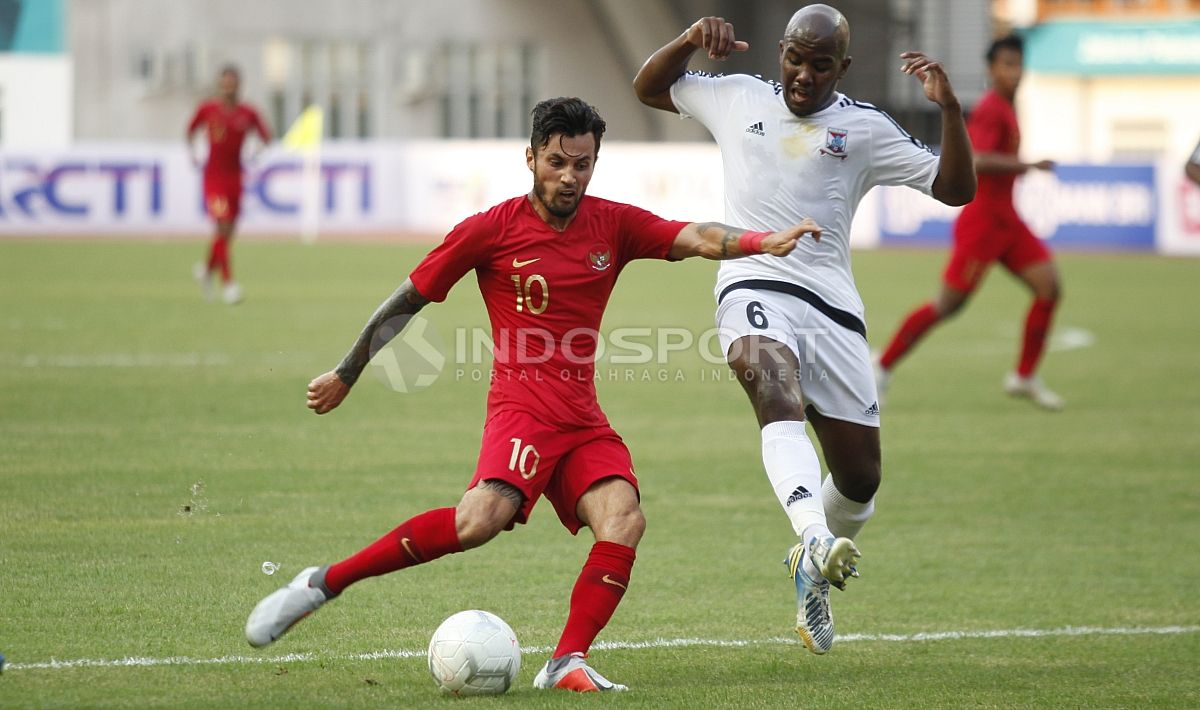 Laga Persahabatan Timnas Indonesia vs Mauritius. Copyright: © Herry Ibrahim/INDOSPORT