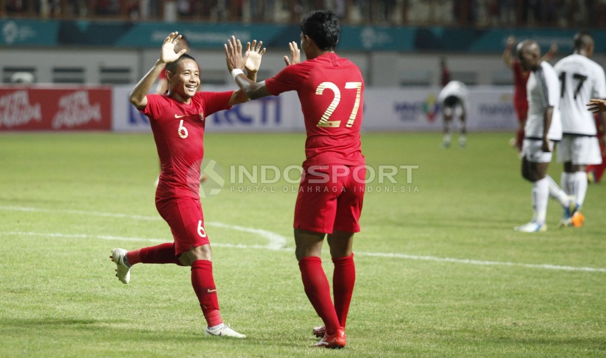 Laga Persahabatan Timnas Indonesia vs Mauritius. Copyright: © Herry Ibrahim/INDOSPORT