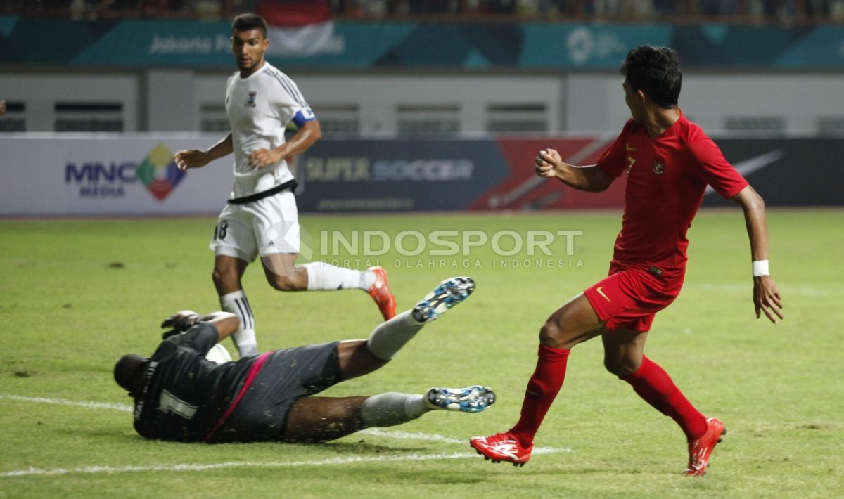 Laga Persahabatan Timnas Indonesia vs Mauritius. Copyright: © Herry Ibrahim/INDOSPORT