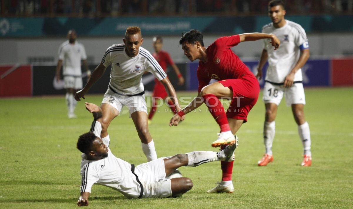 Laga Persahabatan Timnas Indonesia vs Mauritius. Copyright: © Herry Ibrahim/INDOSPORT