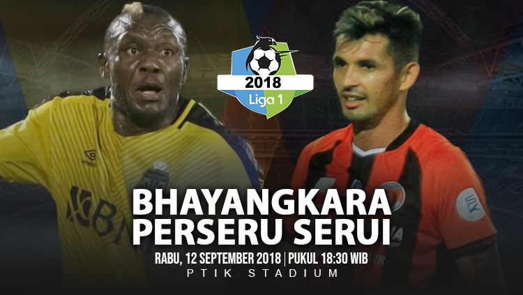 Bhayangkara FC vs Perseru Serui. Copyright: © INDOSPORT