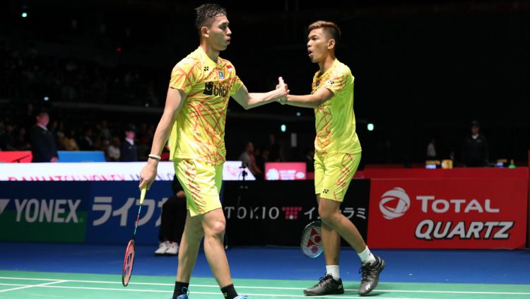 Fajar Alfian/Muhammad Rian Ardianto jadi unggulan pertama di Chinese Taipei Open 2019. Copyright: © Humas PBSI