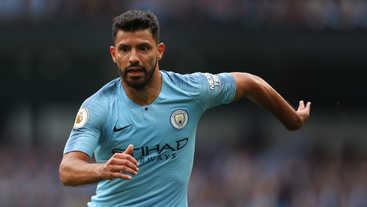 Sergio Aguero saat membela Manchester City. Copyright: © Getty Images