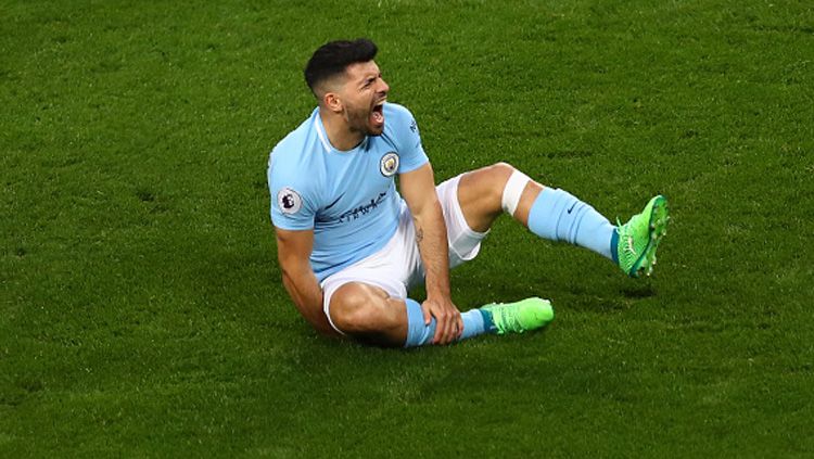 Pemain bintang Manchester City, Sergio Aguero. Copyright: © Getty Images