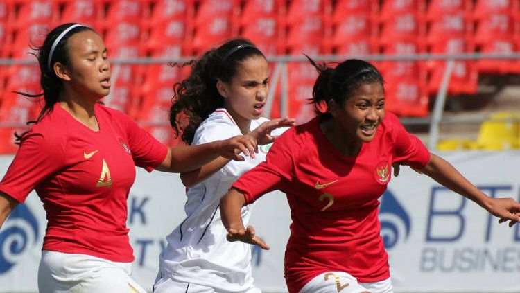 Timnas Putri U-16 vs Palestina di Piala AFC Putri U-16 2018. Copyright: © the-afc.com