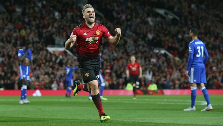 Luke Shaw, bek kiri Manchester United. Copyright: © Getty Images