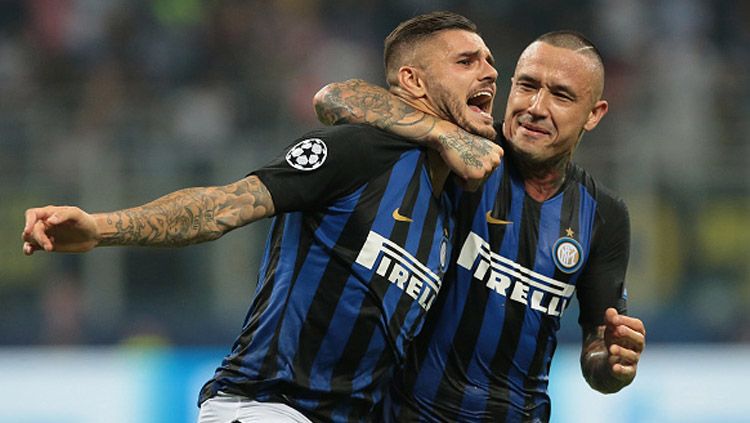 Berikut ini merupakan cerita pahit dari striker Mauro Icardi dan gelandang Radja Nainggolan yang menjadi korban atas hadirnya Antonio Conte di Inter Milan. Copyright: © Getty Images