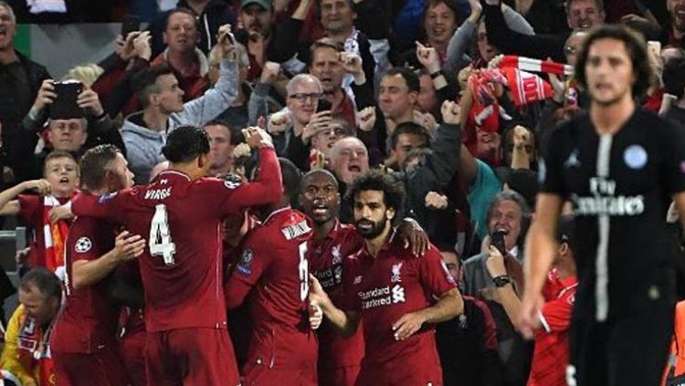 Liverpool kalahkan Paris Saint-Germain di Liga Champions 2018/19. Copyright: © Getty Images