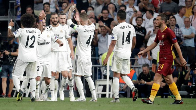 Selebrasi para pemain Real Madrid. Copyright: © Getty Images