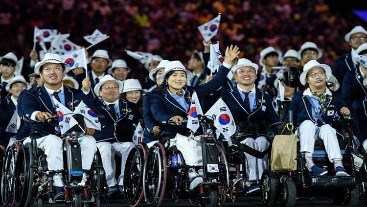 Kontingen Korea Selatan di Asian Para Games. Copyright: © Korea Portal