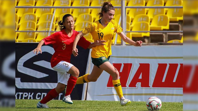 Timnas Putri U-16 vs Australia di Kualifikasi Piala Asia U-16 2018. Copyright: © Twitter/@_FFKR
