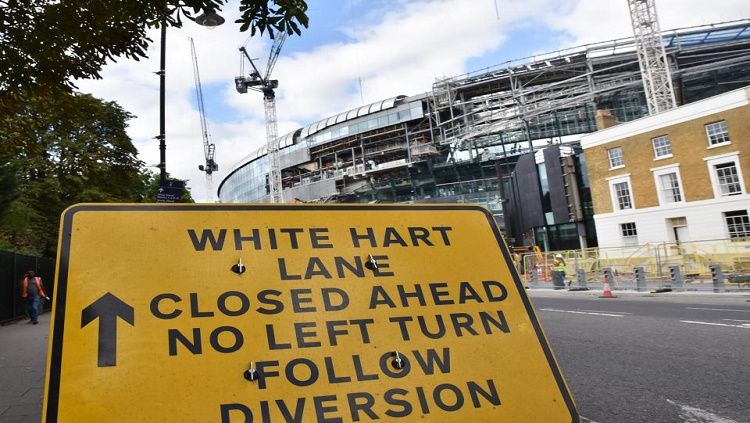 White Hart Lane, stadion Tottenham Hotspur sedang dalam masa renovasi. Copyright: © Alamy live news