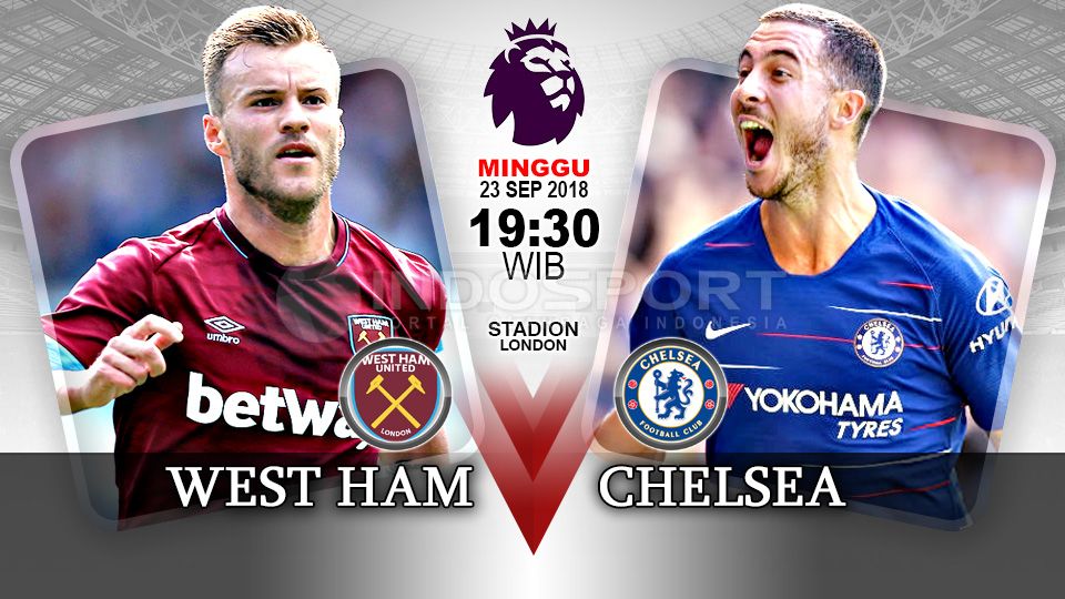 West Ham vs Chelsea. Copyright: © Indosport.com