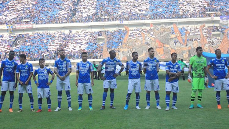 Pemain Persib Bandung dalam kompetisi sepak bola kasta tertinggi Liga Indonesia musim lalu. Copyright: © Arif Rahman/INDOSPORT