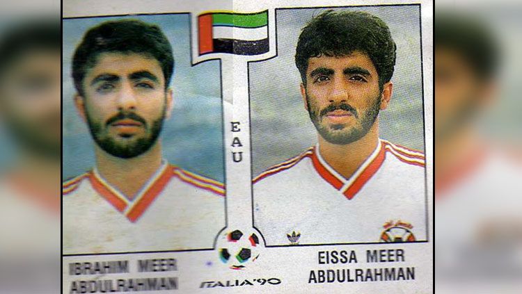 Eissa Meer dan Ibrahim Meer, pesepakbola kembar dari Uni Emirat Arab. Copyright: © Bleacher Report
