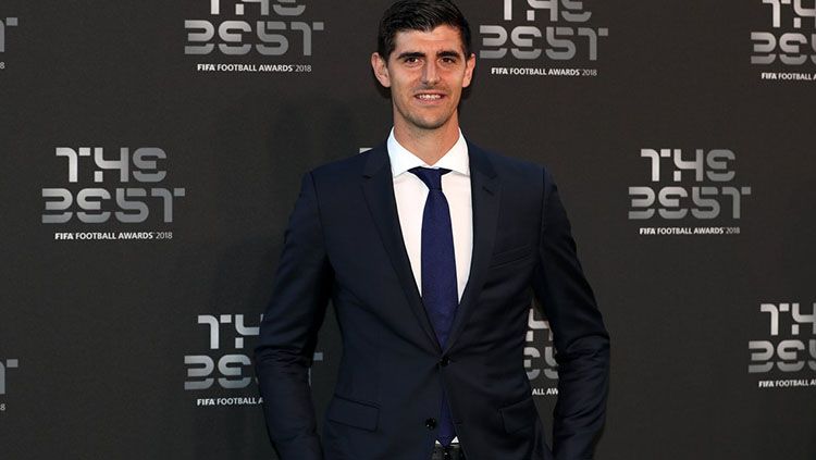 Thibaut Courtois di acara FIFA The Best 2018. Copyright: © Getty Images