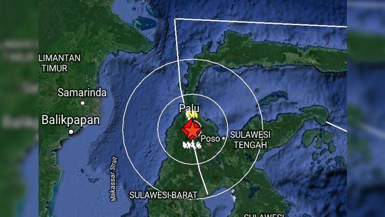 Gema bumi yang melanda Palu, Sulwesi Tengah, Jumat (28/09/18). Copyright: © polkrimnews.com