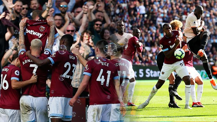 Hasil pertandingan West Ham United vs Manchester United. Copyright: © Getty Images