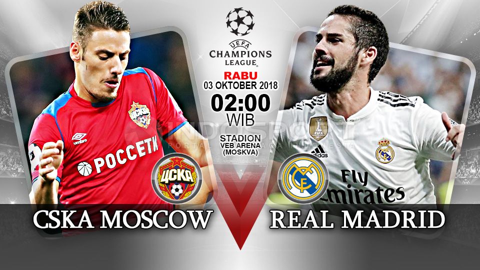 Prediksi Pertandingan Liga Champions: CSKA Moskow vs Real Madrid. Copyright: © Indosport.com