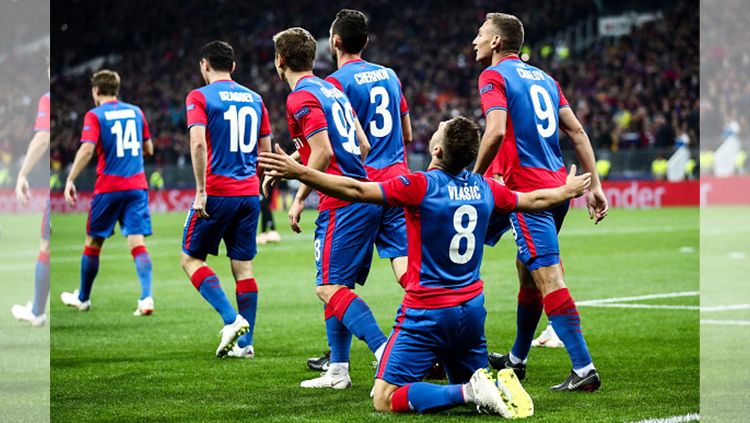 Selebrasi gol pemain CSKA Moskow. Copyright: © Getty Images