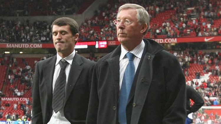 Legenda Manchester United, Roy Keane dan Sir Alex Ferguson. Copyright: © Getty Images