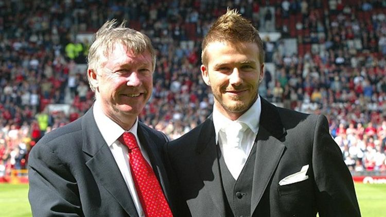 Sir Alex Ferguson dan David Beckham. Copyright: © Getty Images