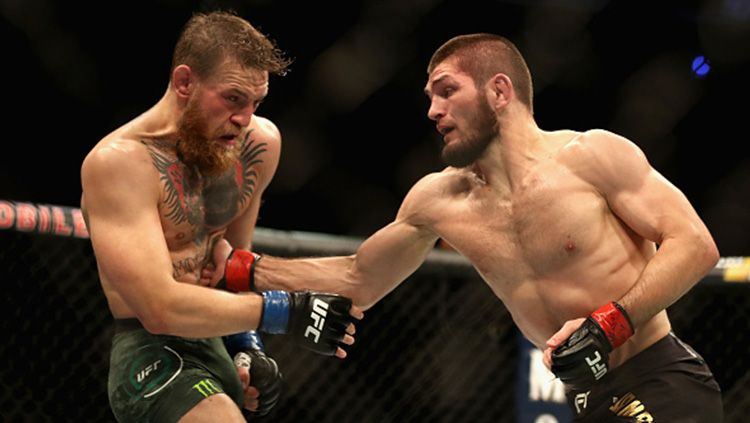 Khabib Nurmagomedov vs Conor McGregor di ajang UFC 229 akhir pekan lalu. Copyright: © Getty Images