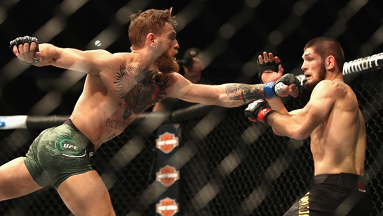Khabib Nurmagomedov dan Conor McGregor merupakan pasangan yang tidak akur di dunia MMA. Copyright: © Getty Images