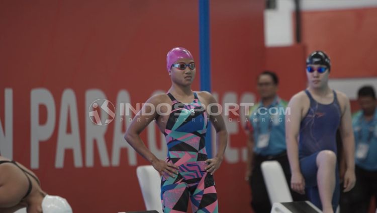 Atlet renang Indonesia di Asian Para Games 2018, Syuci Indriani meraih medali perunggu. Copyright: © Rohan Susilo Utomo/INDOSPORT