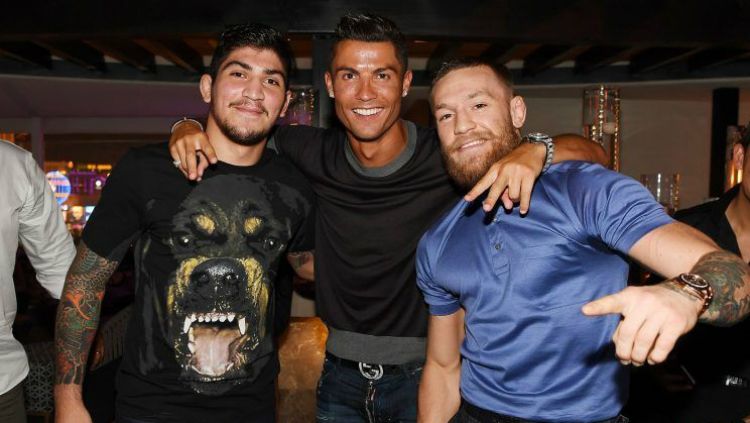 Dillon Danis, Cristiano Ronaldo, dan Conor McGregor. Copyright: © INDOSPORT