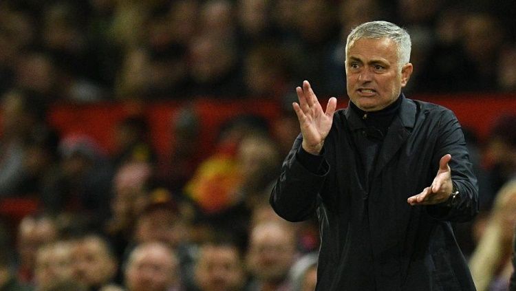 Jose Mourinho, pelatih Manchester United. Copyright: © AFP