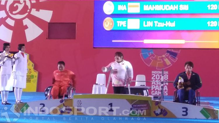 Atlet Powerlifter Asian Para Games 2018. Copyright: &copy; INDOSPORT/Tiyo Bayu Nugroho