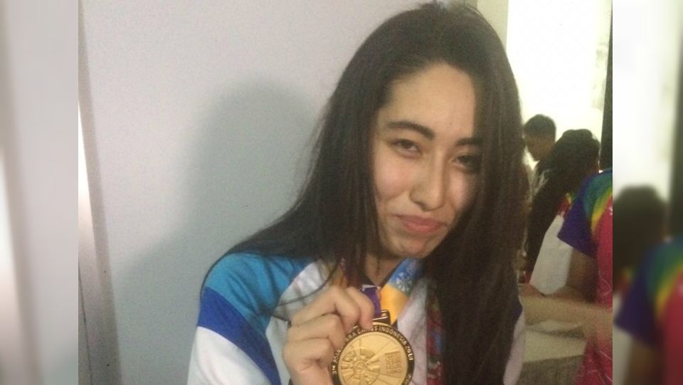 Amilova Fotimakhon, perenang Asian Para Games 2018 asal Uzbekistan yang pecahkan rekor dunia. Copyright: © Asian Para Games 2018