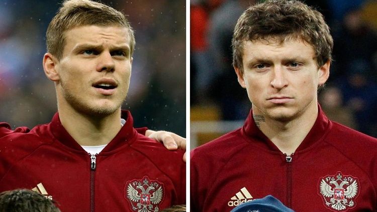 Aleksandr Kokorin (kiri) dan Pavel Mamaev (kanan) Copyright: &copy; Reuters