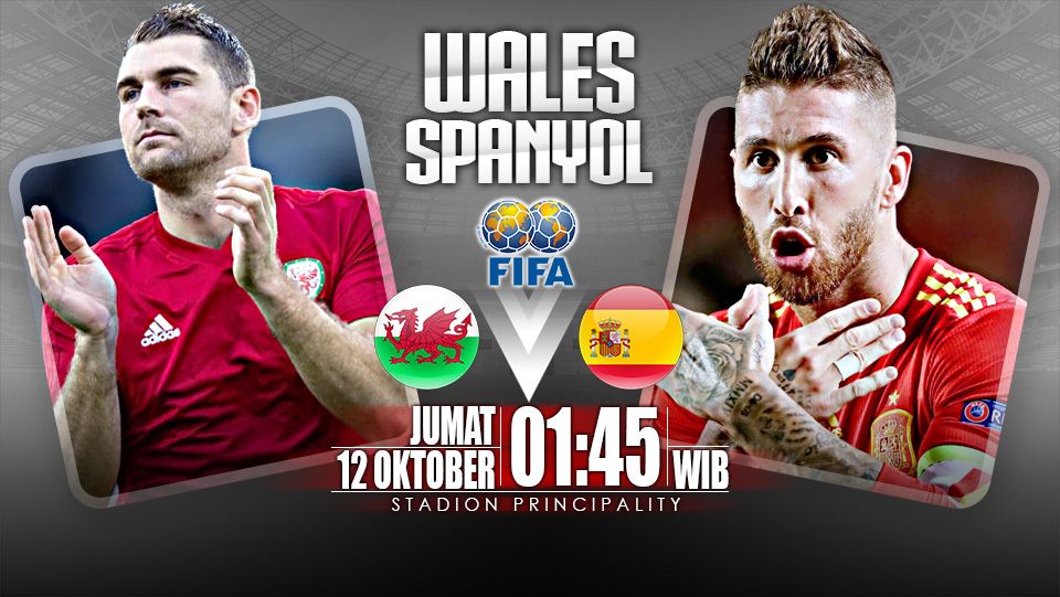 Wales vs Spanyol. Copyright: © Indosport.com