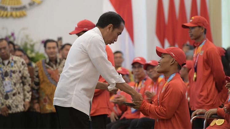 Momen penghargaan atlet Asian Para Games 2018 Copyright: © Kemenpora