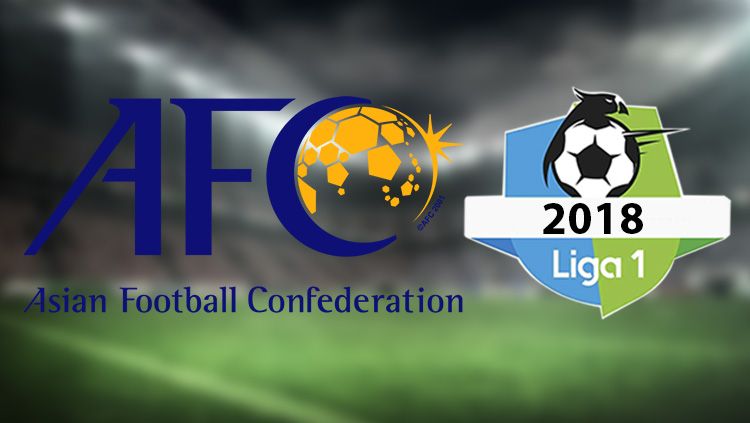 Ilustrasi logo Liga 1 2018 dan AFC. Copyright: © INDOSPORT.COM/Tiyo Bayu