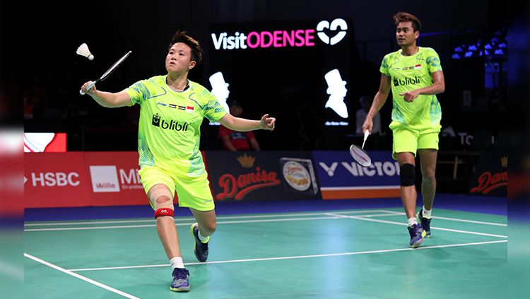 Tontowi Ahmad/Liliyana Natsir saat tampil pada Danisa Denmark Open 2018. Copyright: © Humas PBSI