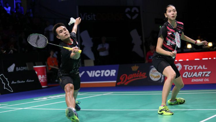 Hafiz Faizal dan Gloria Widjaja sukses lolos ke World Tour Finals 2019 setelah mendapat bantuan dari kekalahan Malaysia, Soon Huat Goh/Shevon Jemie Lai. Copyright: © PBSI