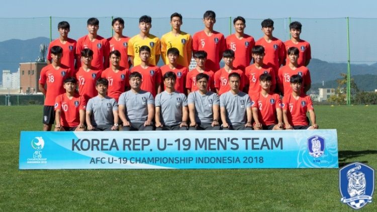 Perwakilan Korea Selatan yang dikirim ke Piala Asia U-19 2018. Copyright: © KFA