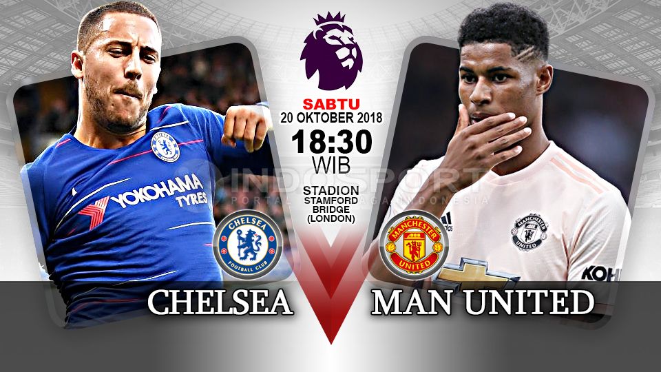 Chelsea vs Manchester United. Copyright: © Indosport.com
