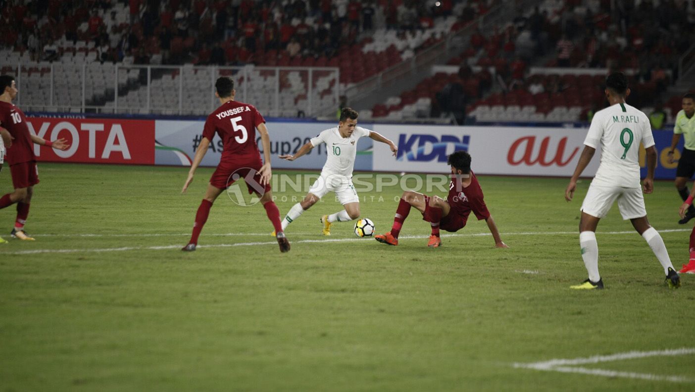 Qatar U-19 vs Indonesia U-19 Copyright: © Herry Ibrahim/Indosport.com
