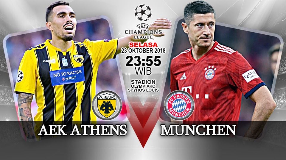 AEK Athens vs Bayern Munchen. Copyright: © Indosport.com