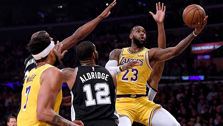 LA Lakers vs San Antonio Spurs. Copyright: © Getty Images