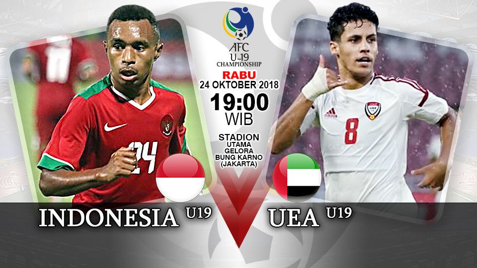 Pertandingan Indonesia U19 vs Uni Emirat Arab. Copyright: © Indosport.com